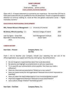Accounting CV Template