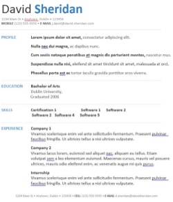 CV Template for Grads