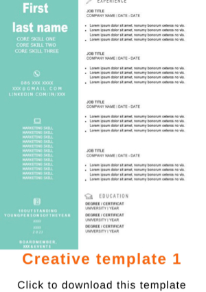 Creative CV template 1