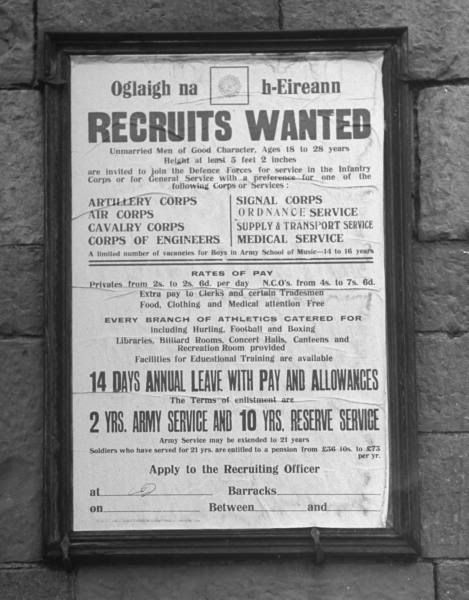 Typical job advertisement in 1916