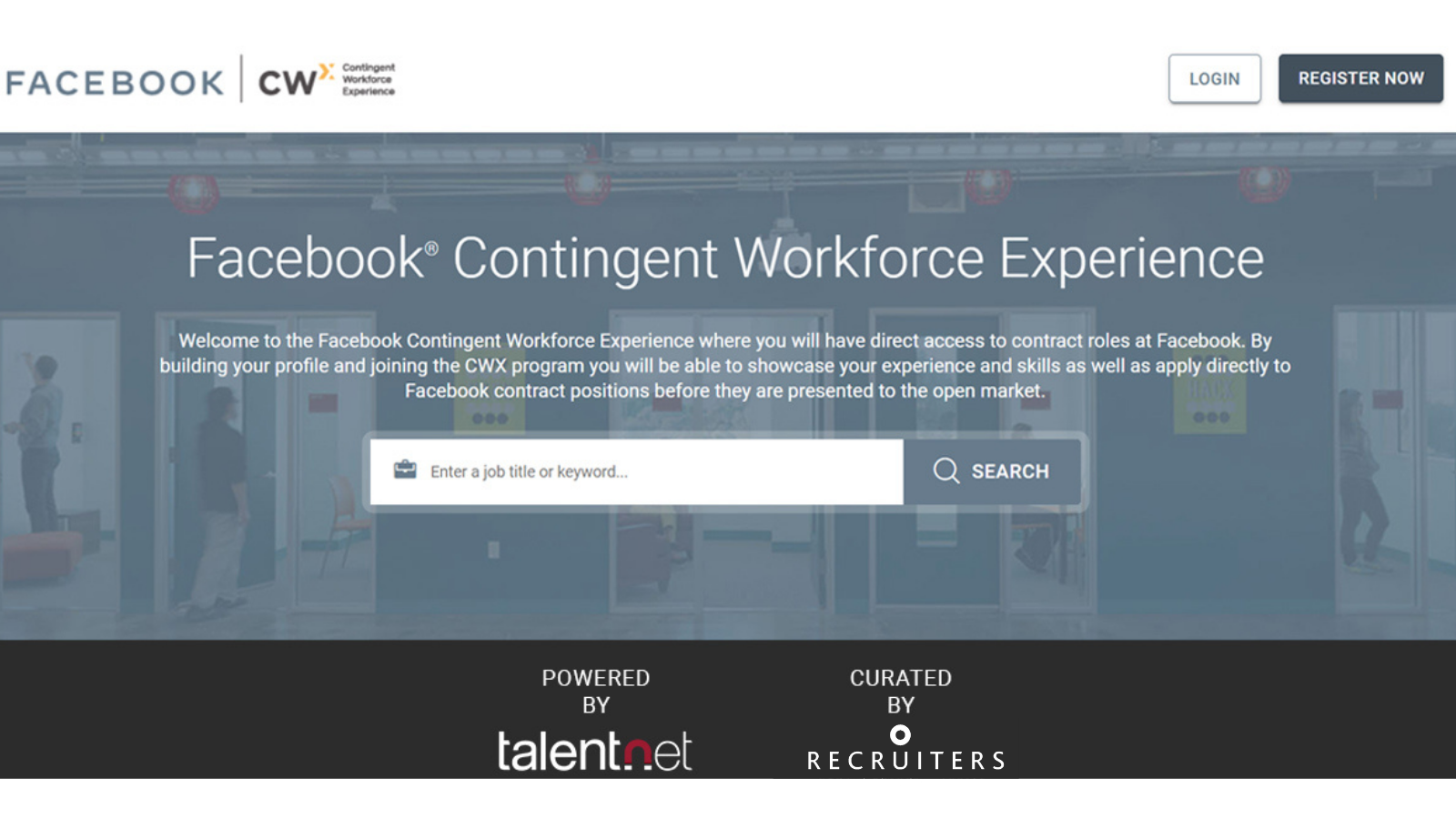 TalentNet portal for direct source recruitment